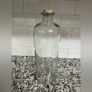 Clear Glass Bottle with Cork Stopper